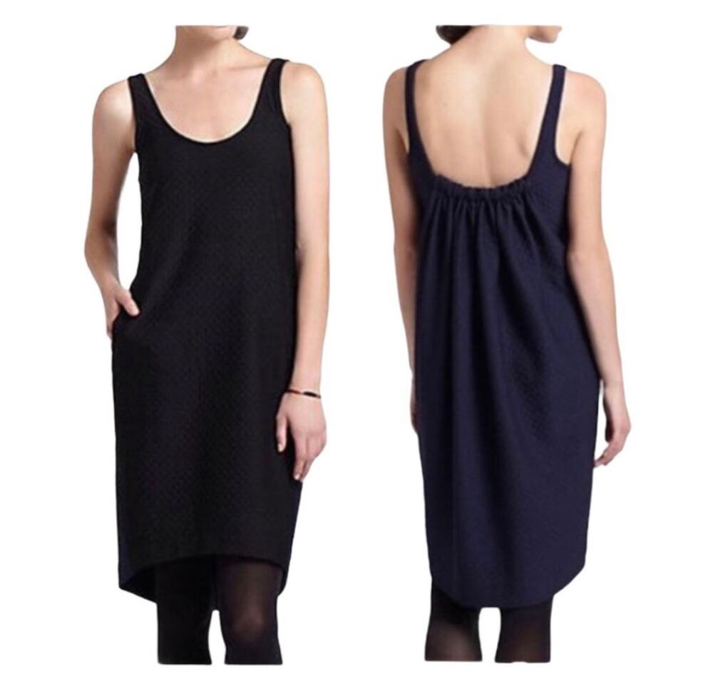 Anthropologie Maeve black blue tank dress
